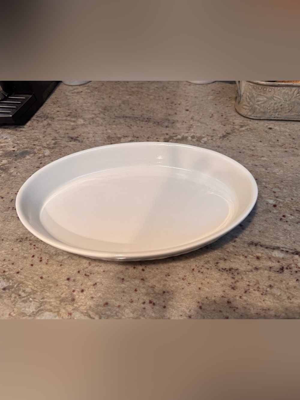 Gibson White Embossed Oval Ceramic Serving Dish